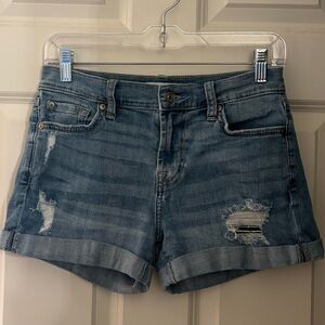 7 For All Mankind Blue Jean Shorts